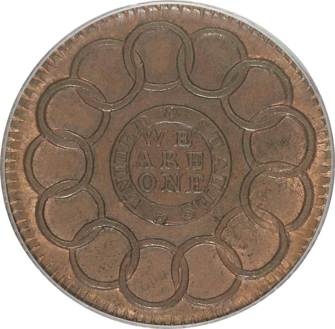 image for: 1787 1C Fugio Cent, New Haven Restrike, Copper MS64 Red and Brown PCGS. PCGS Population (13/17). NGC Census: (0/0).   (#917...