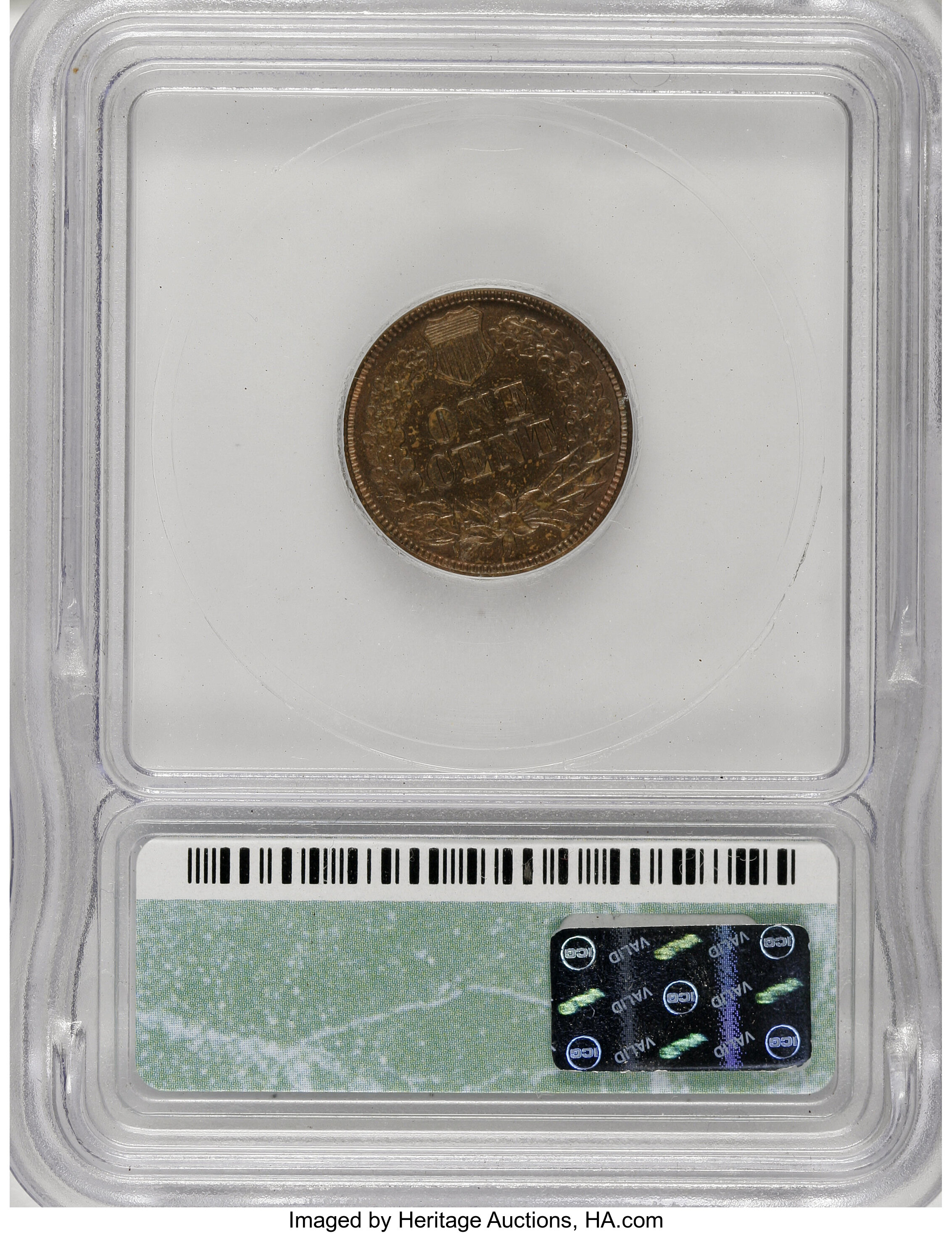 image for: 1868 1C PR63 Brown ICG. NGC Census: (5/11). PCGS Population (3/8). Mintage: 600. Numismedia Wsl. Price for NGC/PCGS coin in...