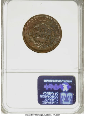image for: 1845 1C MS65 Brown NGC....