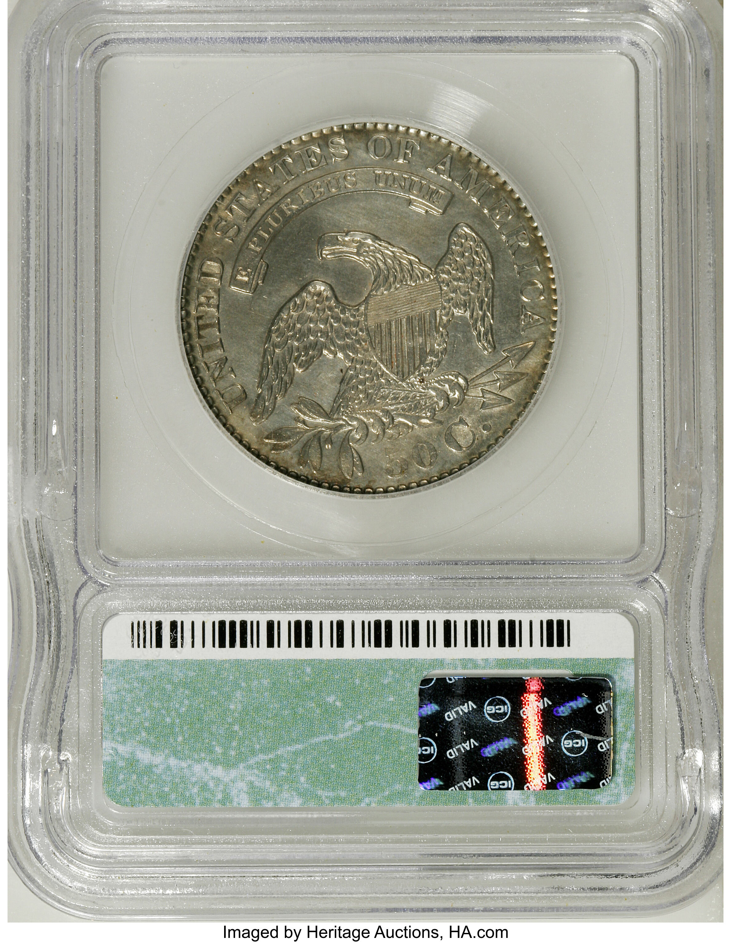 1829 50c Small Letters MS60 CAC thumbnail 2