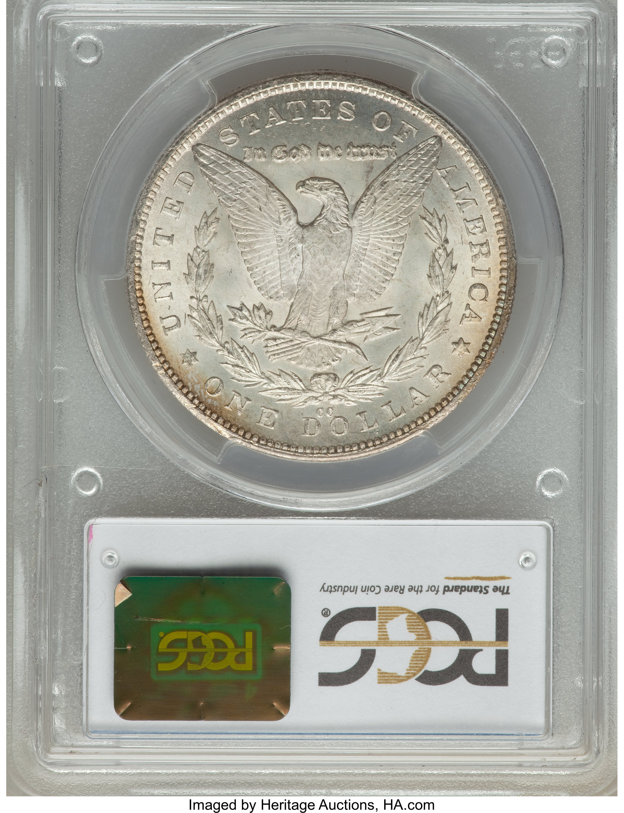 image for: 1880-CC $1 Reverse of 1879, 8/7 Dash, VAM-3, MS66 PCGS....