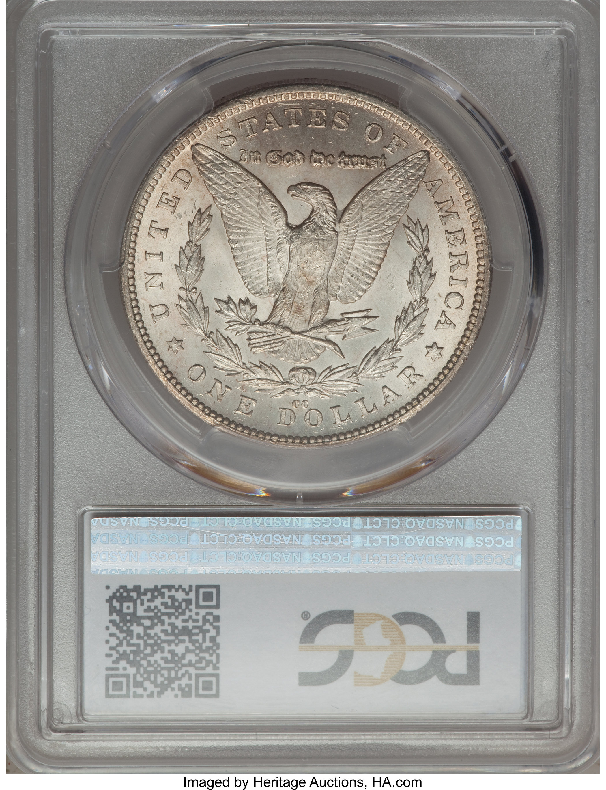 image for: 1880-CC $1 Reverse of 1879, 8/7 Dash, VAM-3, MS66 PCGS....