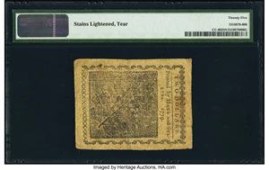 image for: Continental Currency January 14, 1779 $2 PMG Very Fine 25 Net....