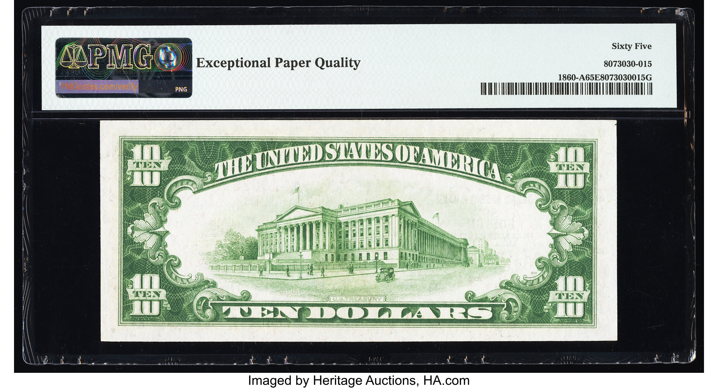 image for: Fr. 1860-A $10 1929 Federal Reserve Bank Note. PMG Gem Uncirculated 65 EPQ....