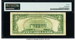 image for: Fr. 1951-C* $5 1928A Federal Reserve Star Note. PMG Very Fine 20....