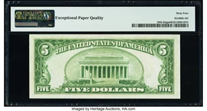image for: Fr. 1952-D $5 1928B Federal Reserve Note. PMG Choice Uncirculated 64 EPQ....