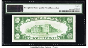 image for: Fr. 2000-C $10 1928 Federal Reserve Note. PMG Gem Uncirculated 65 EPQ....