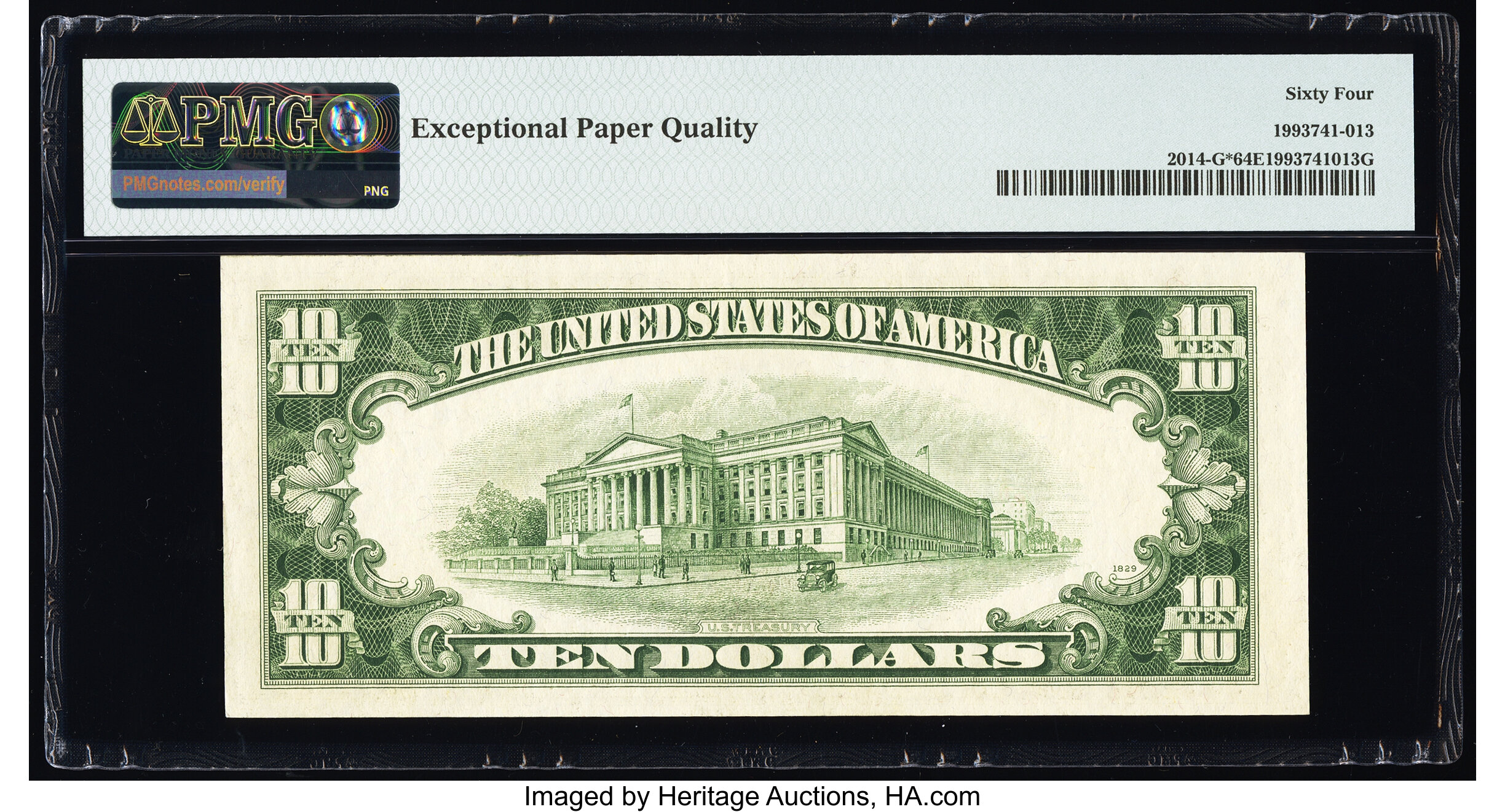 image for: Fr. 2014-G* $10 1950D Federal Reserve Star Note. PMG Choice Uncirculated 64 EPQ....