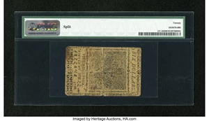 image for: Continental Currency July 22, 1776 $6 PMG Very Fine 20....