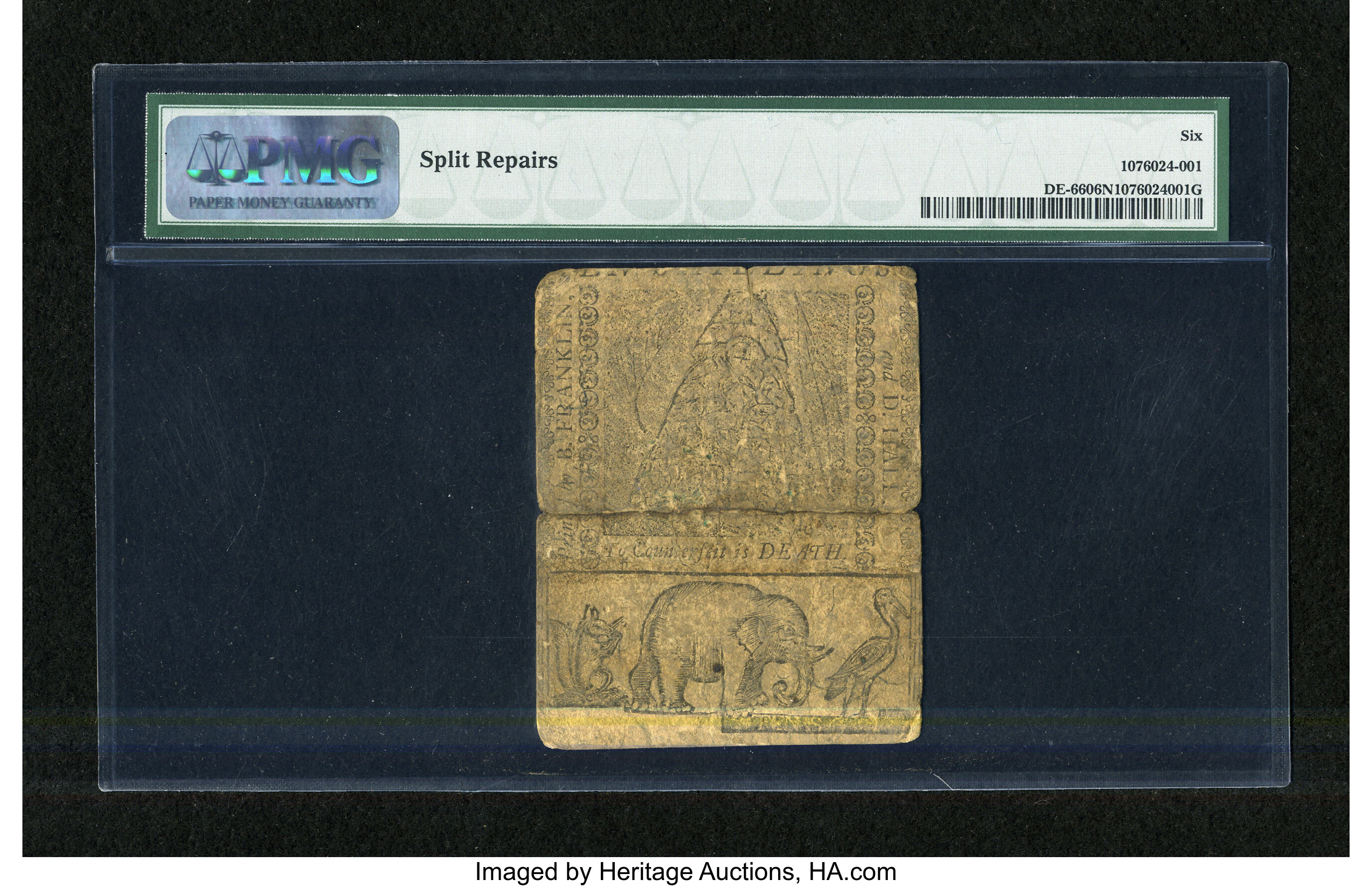 image for: Delaware June 1, 1759 10s PMG Good 6 NET....