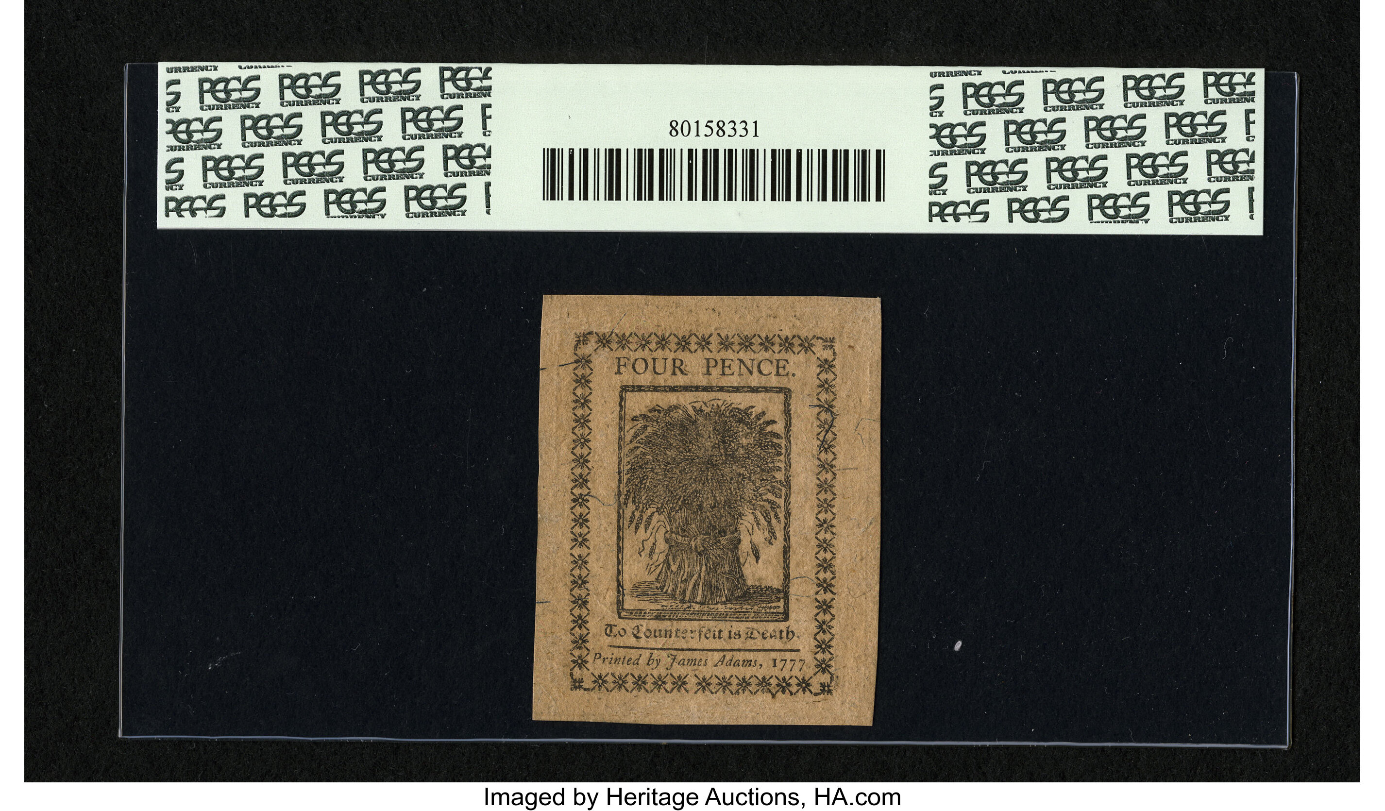 image for: Delaware May 1, 1777 4d PCGS Choice About New 58PPQ....