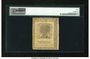 image for: Delaware May 1, 1777 20s PMG Very Fine 30....