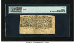 image for: Maryland March 1, 1770 $8 PMG Very Fine 20....