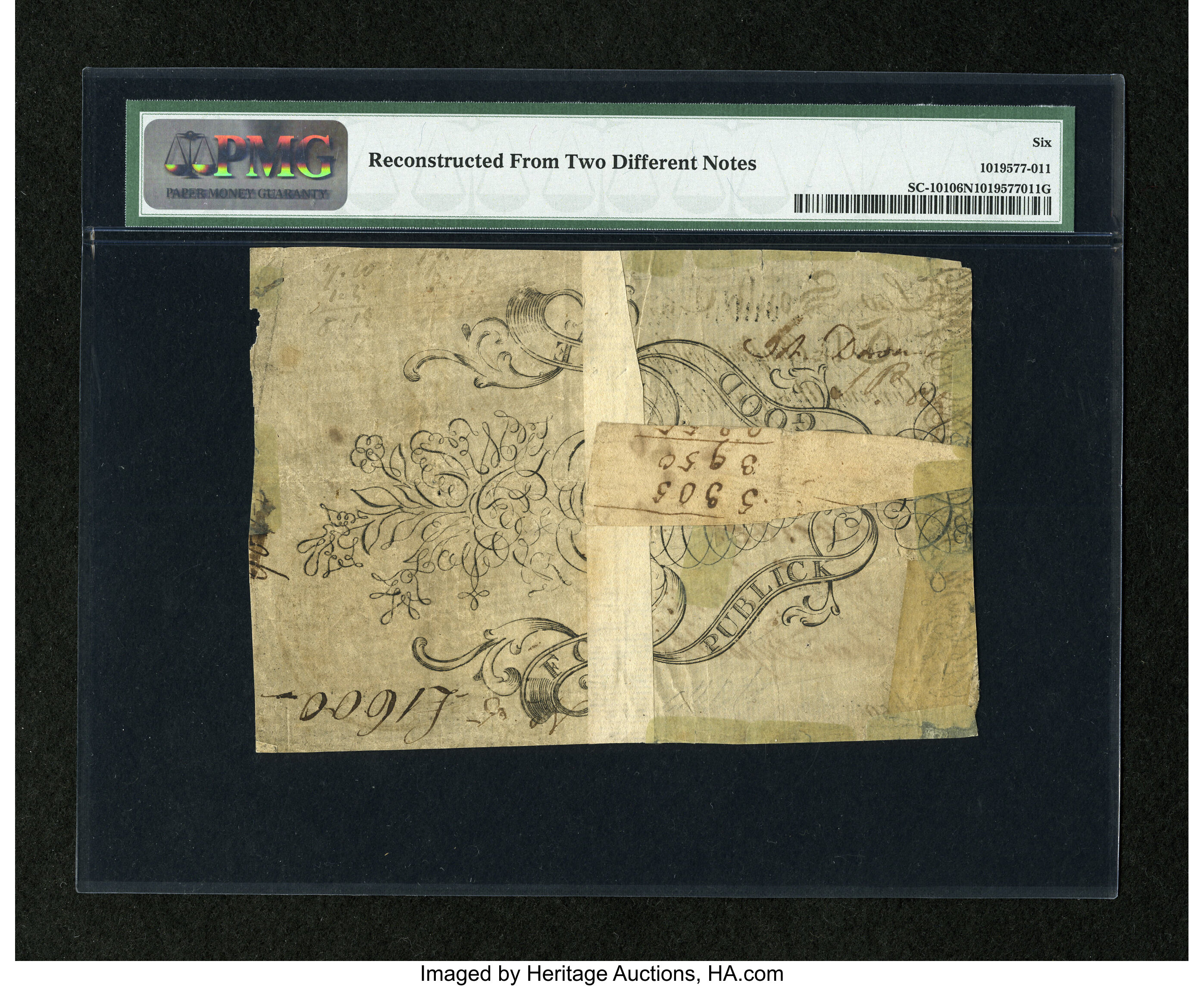 image for: South Carolina June 1, 1775 L50 PMG Good 6 Net....