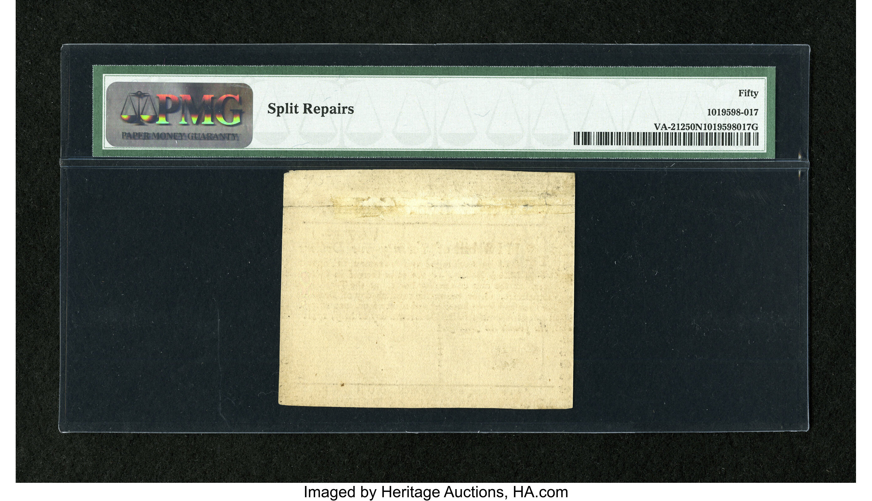 image for: Virginia May 7, 1781 $25 PMG About Uncirculated 50 Net....