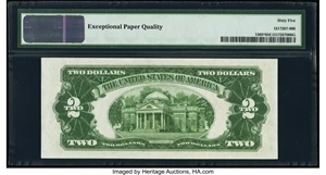 image for: Fr. 1505* $2 1928D Legal Tender Star Note. PMG Gem Uncirculated 65 EPQ....