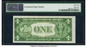image for: Fr. 1608* $1 1935A Mule Silver Certificate Star. PMG Choice Uncirculated 63 EPQ....