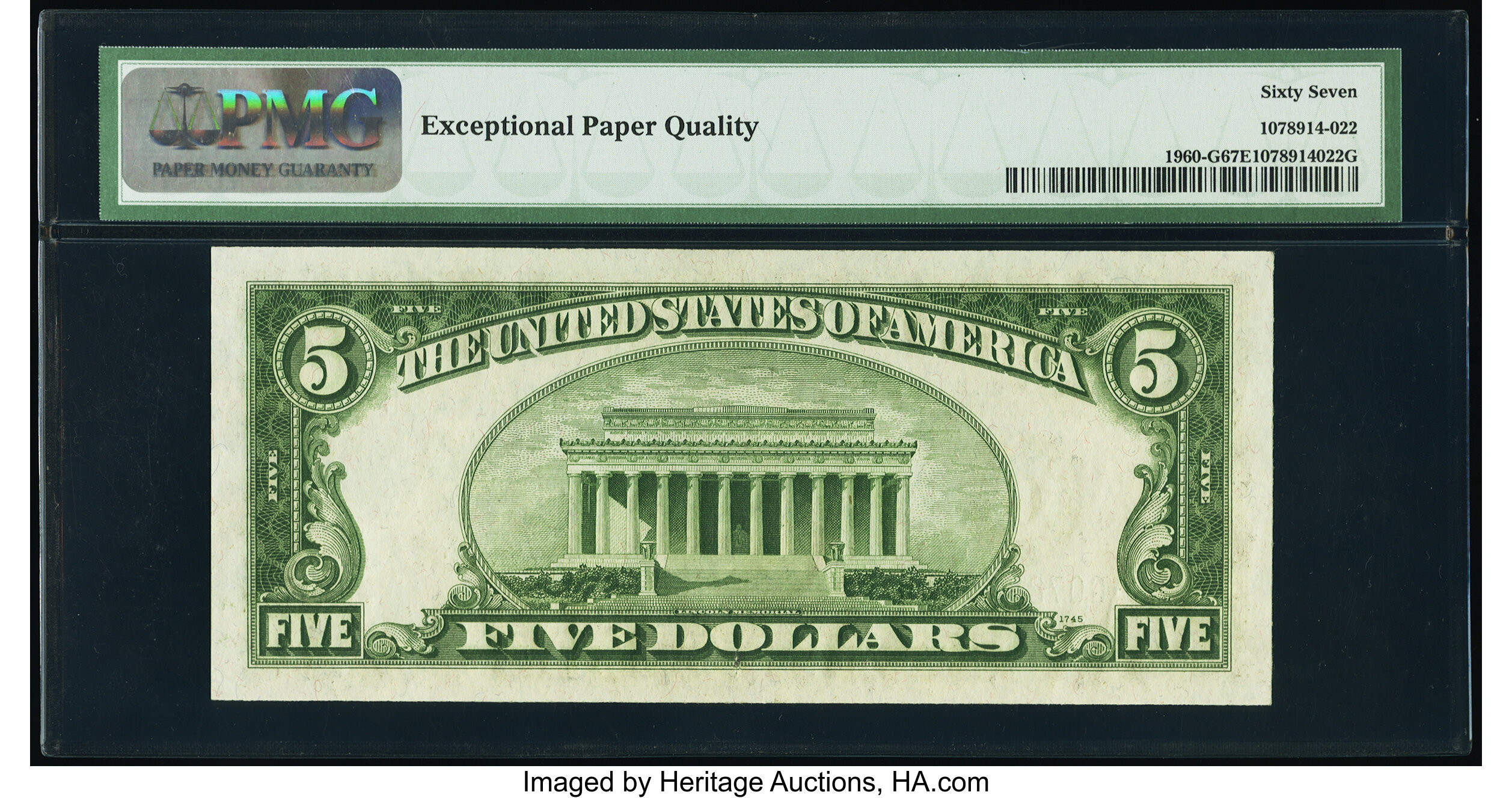 image for: Fr. 1960-G $5 1934D Federal Reserve Note. PMG Superb Gem Unc 67 EPQ....