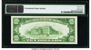 image for: Fr. 2000-C $10 1928 Federal Reserve Note. PMG Choice Uncirculated 63 EPQ....