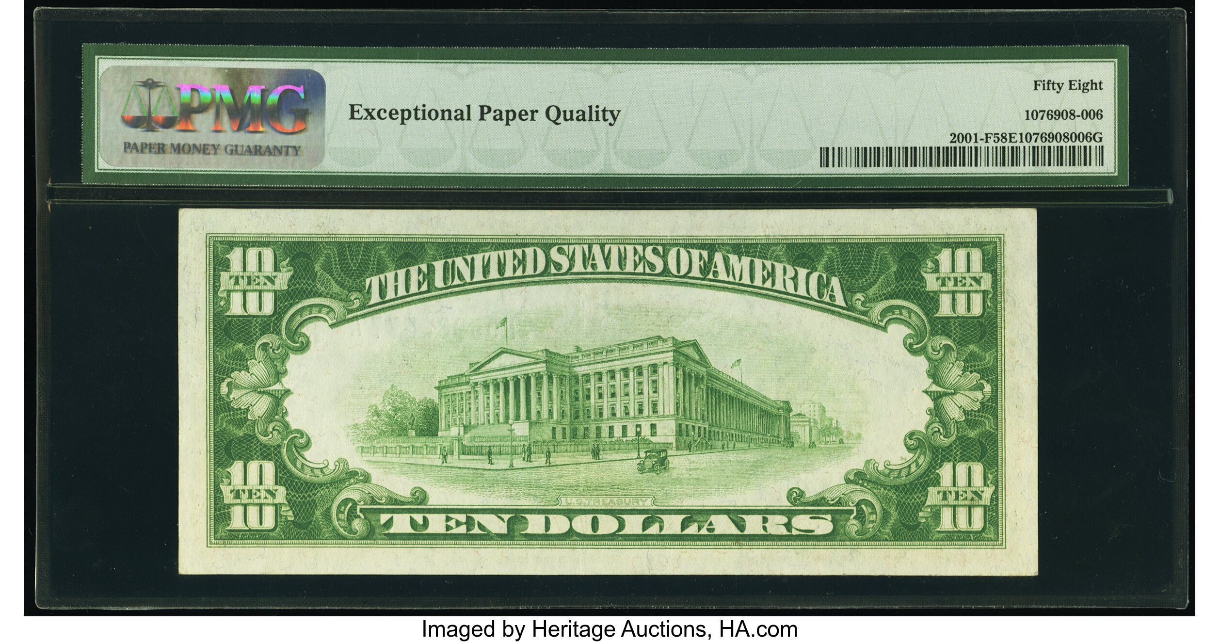image for: Fr. 2001-F $10 1928A Federal Reserve Note. PMG Choice About Unc 58 EPQ....