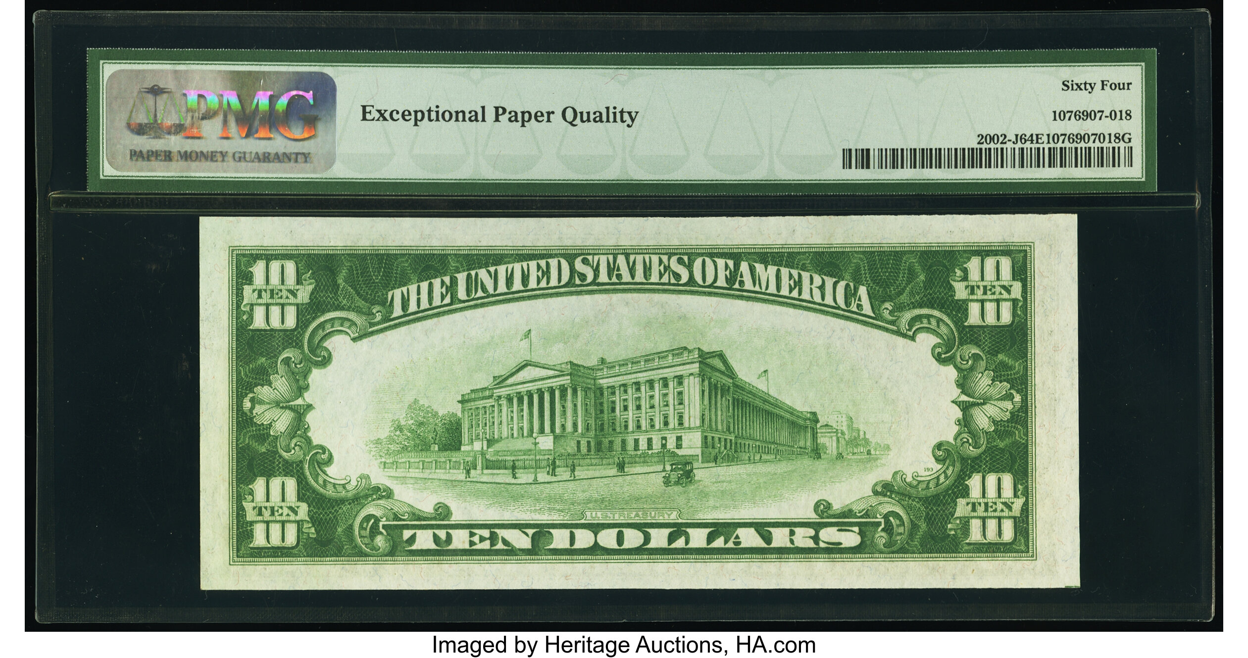 image for: Fr. 2002-J $10 1928B Light Green Seal Federal Reserve Note. PMG Choice Uncirculated 64 EPQ....