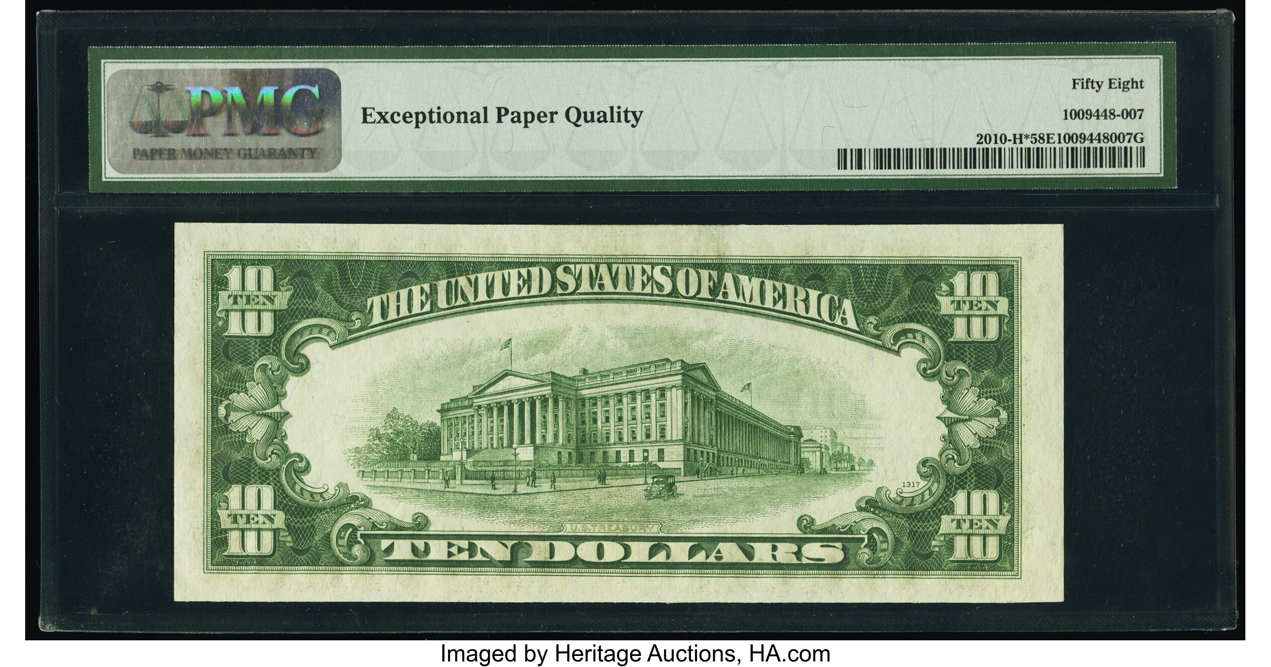 image for: Fr. 2010-H* $10 1950 Wide Federal Reserve Star Note. PMG Choice About Unc 58 EPQ....