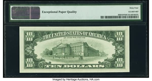 image for: Fr. 2020-B* $10 1969B Federal Reserve Star Note. PMG Choice Uncirculated 64 EPQ....