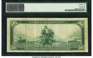 image for: Fr. 1056 $50 1914 Federal Reserve Note PMG Very Fine 25....