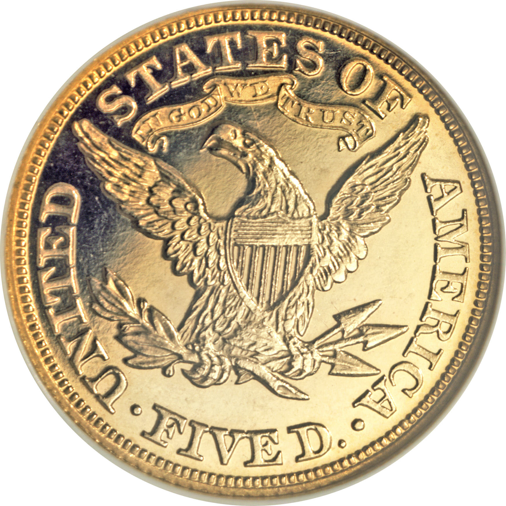 image for: 1867 $5 PR66 Cameo NGC. CAC....