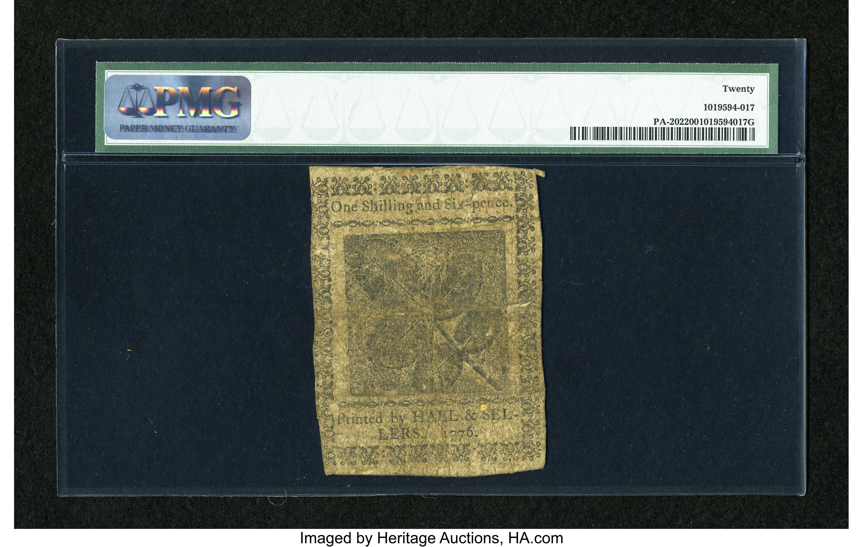 image for: Pennsylvania April 25, 1776 18d PMG Very Fine 20....