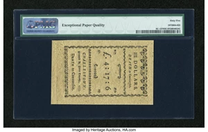 image for: South Carolina December 23, 1776 $3 PMG Gem Uncirculated 65 EPQ....