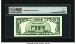 image for: Fr. 1532* $5 1953 Legal Tender Note. PMG Gem Uncirculated 65 EPQ....