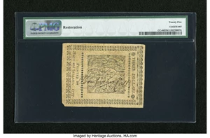 image for: Continental Currency May 20, 1777 $3 PMG Very Fine 25 Net....