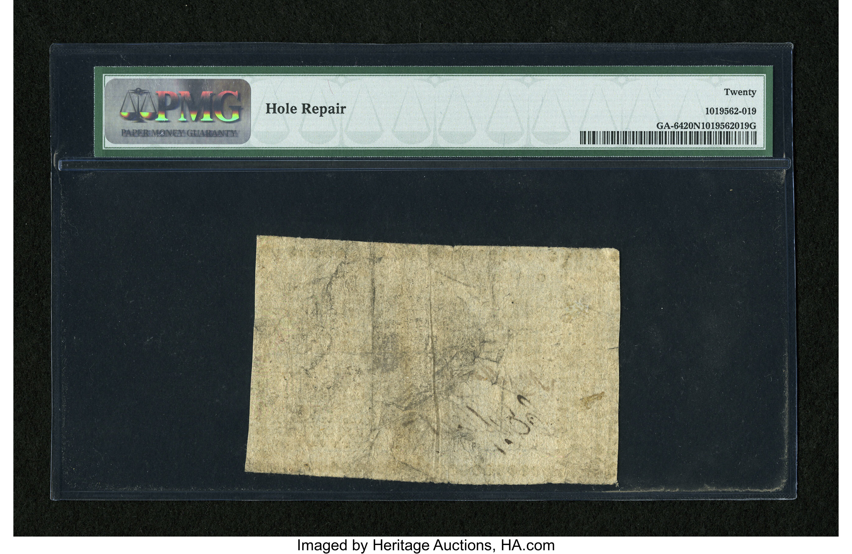 image for: Georgia 1776 1s/6d PMG Net Very Fine 20....