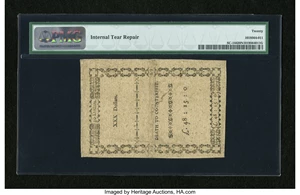 image for: South Carolina February 14, 1777 $30 PMG Net Very Fine 20....