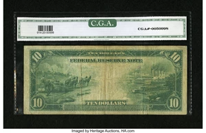 image for: Fr. 914 $10 1914 Federal Reserve Note CGA Very Fine 20....