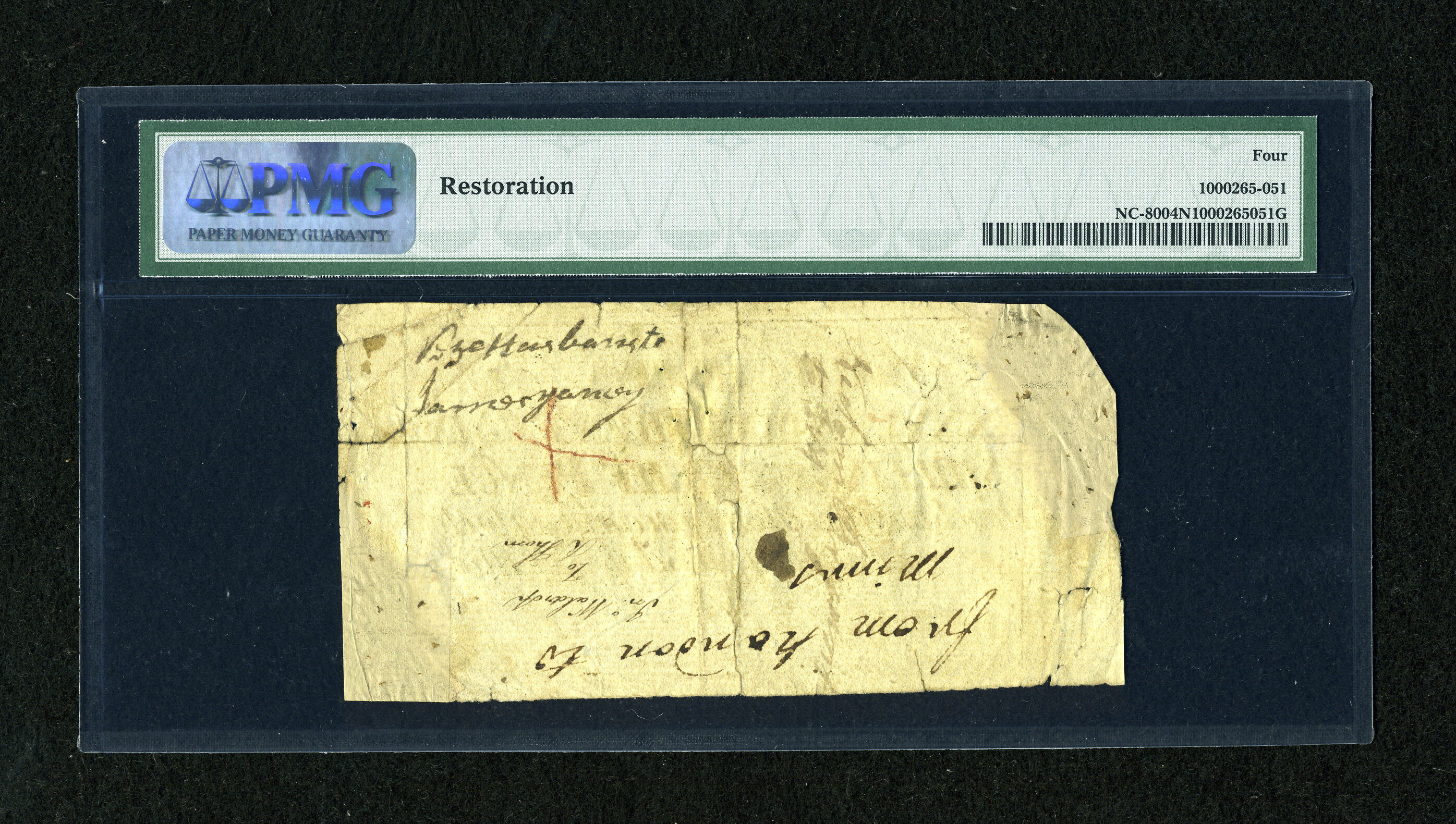 image for: North Carolina March 9, 1754 26s/8d PMG Net Good 4....