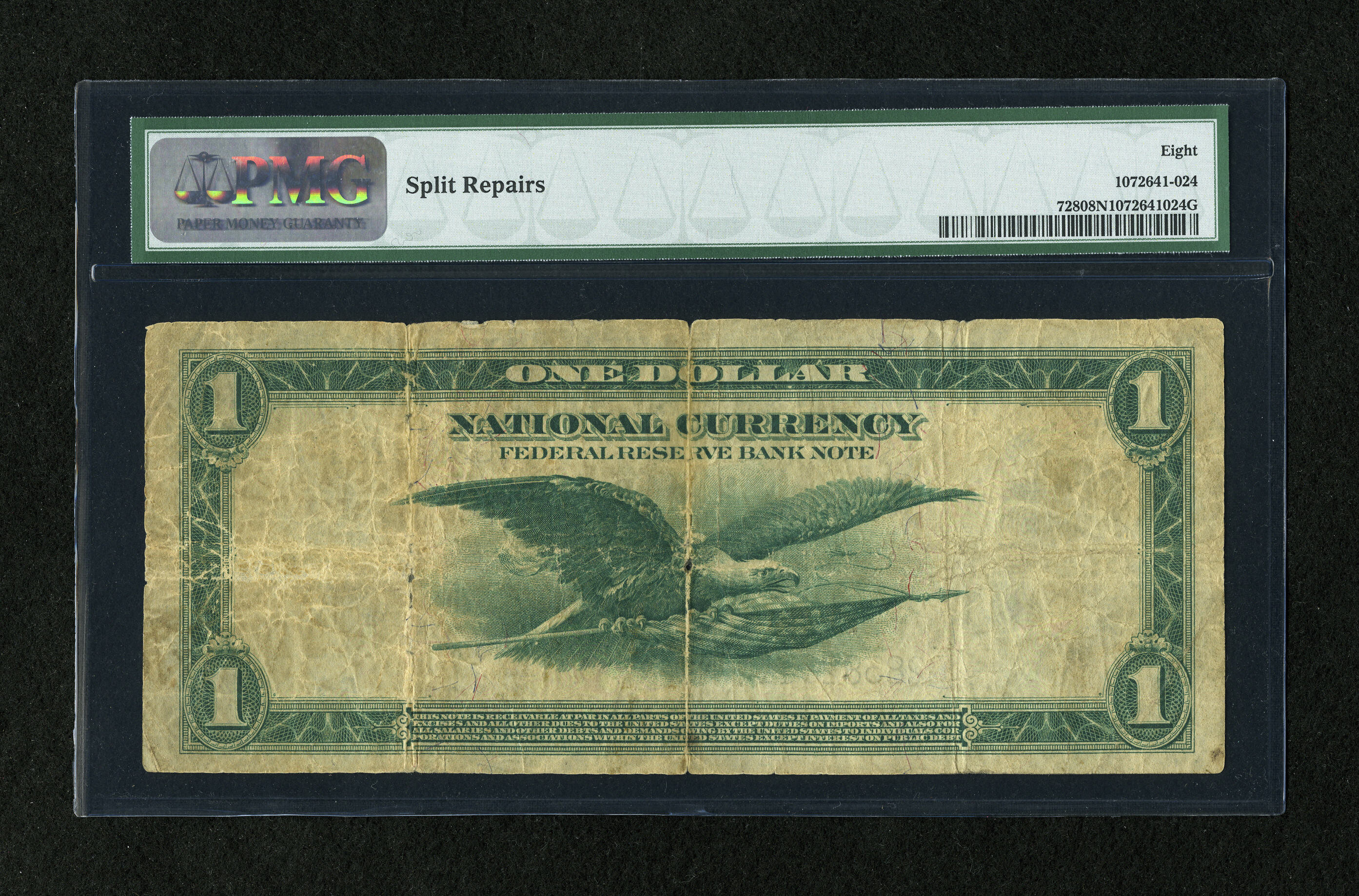image for: Fr. 728 $1 1918 Federal Reserve Bank Note PMG Very Good 8 Net....