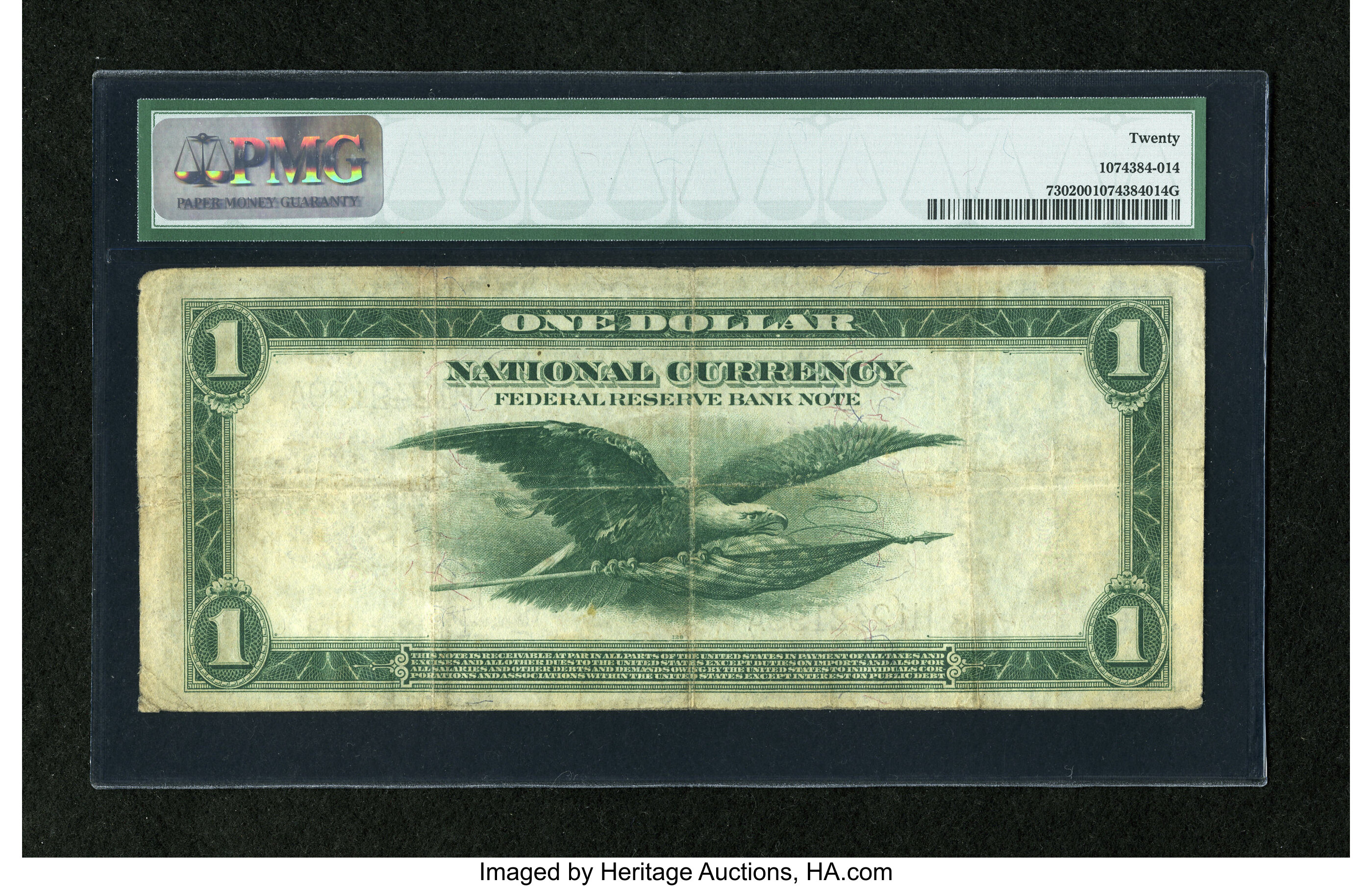 image for: Fr. 730 $1 1918 Federal Reserve Bank Note PMG Very Fine 20....