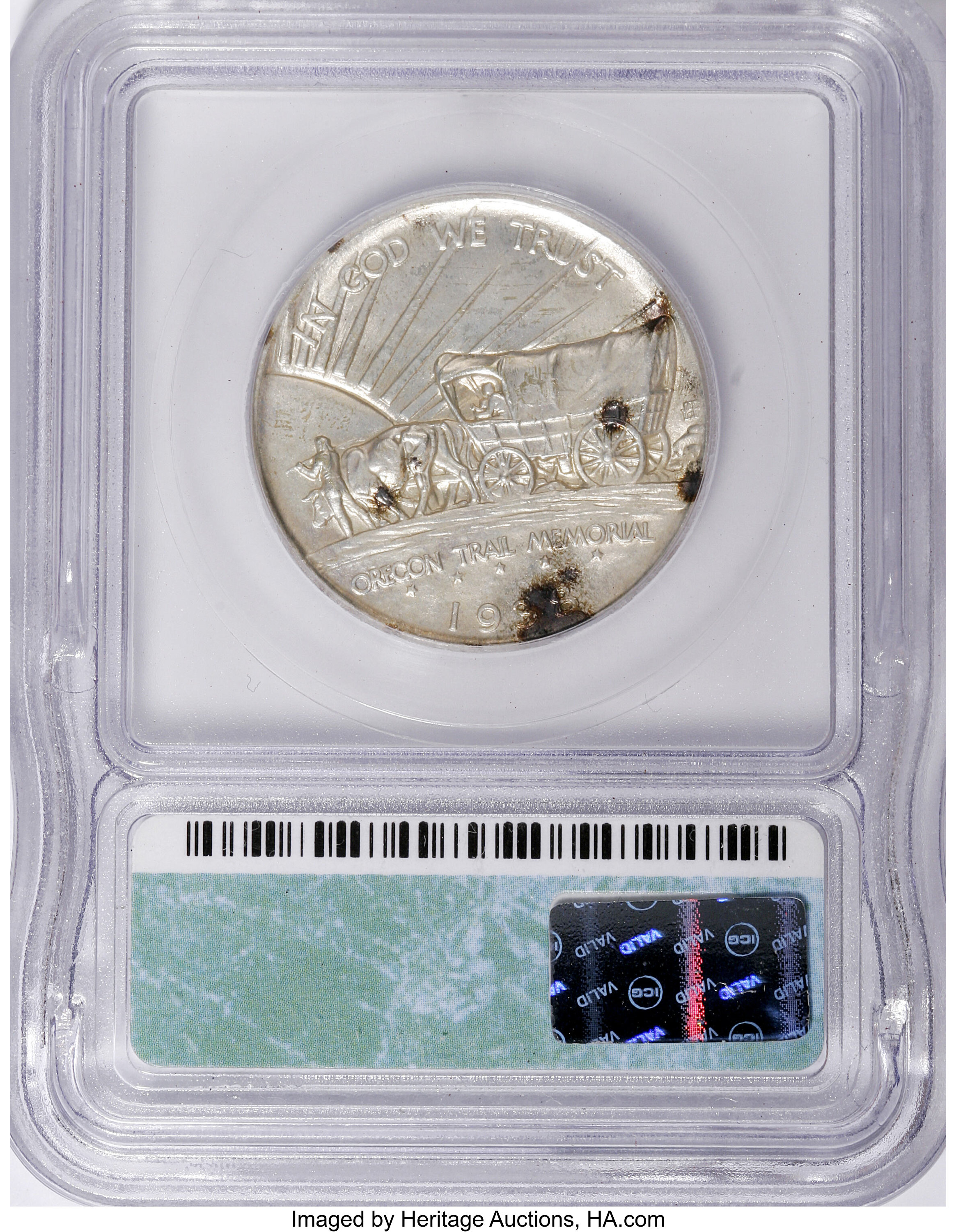 1938 50c Oregon Trail AU50 CAC thumbnail 8
