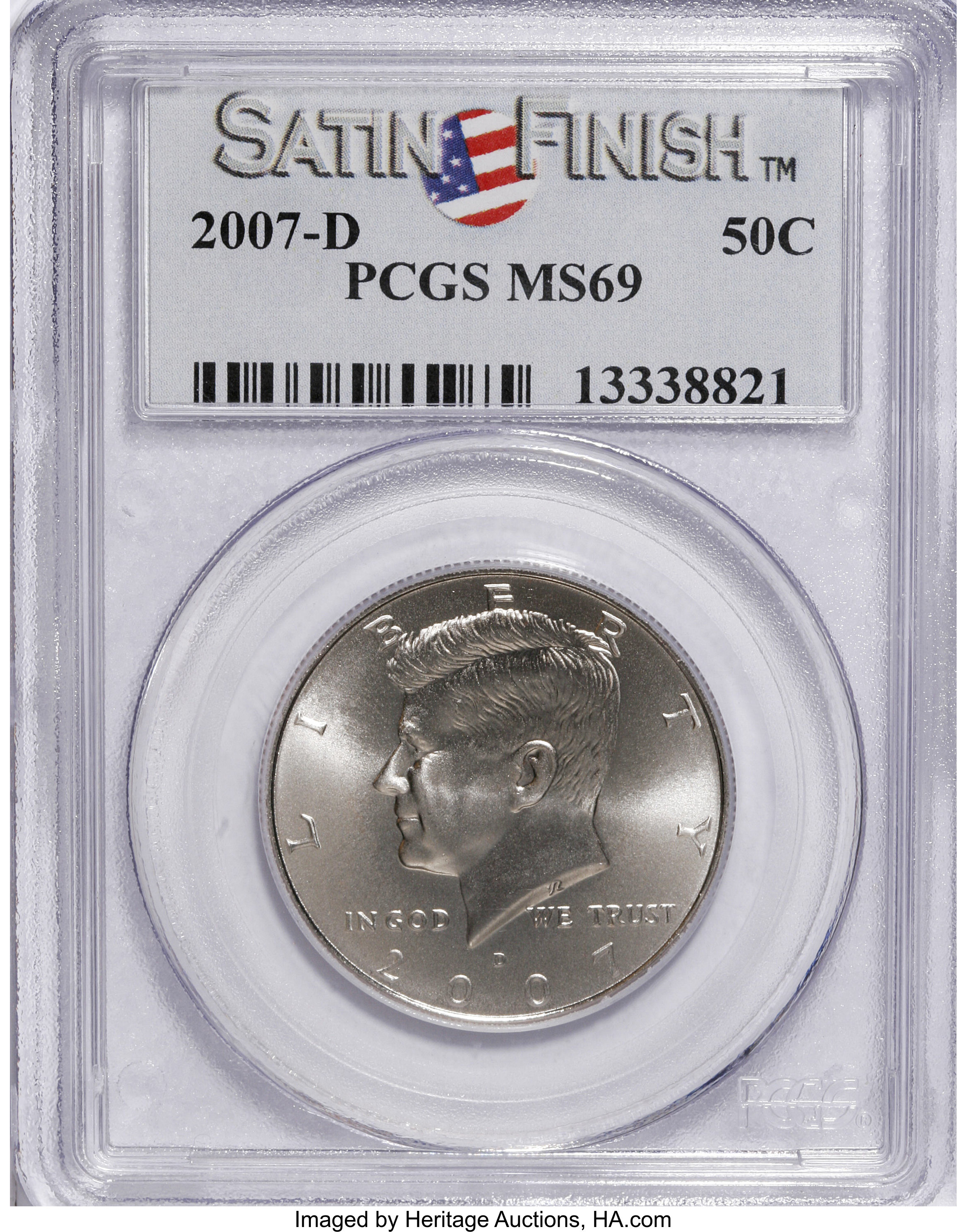 image for: 2007-D 50C Satin Finish MS69 PCGS. PCGS Population (226/1). NGC Census: (0/0).   (#149533)...