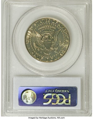 image for: 1988-P 50C MS66 PCGS. PCGS Population (136/55). NGC Census: (37/32). Mintage: 13,626,000. Numismedia Wsl. Price for NGC/PCG...