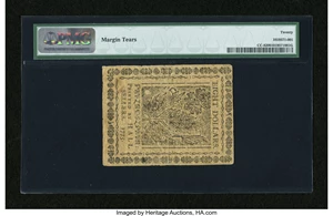 image for: Continental Currency May 10, 1775 $8 PMG Very Fine 20....
