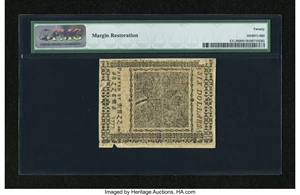 image for: Continental Currency February 26, 1777 $6 PMG Very Fine Net 20....