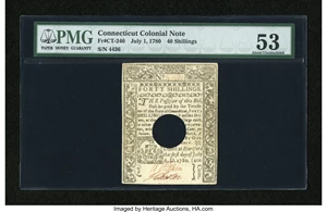 image for: Connecticut July 1, 1780 40s PMG About Uncirculated 53....