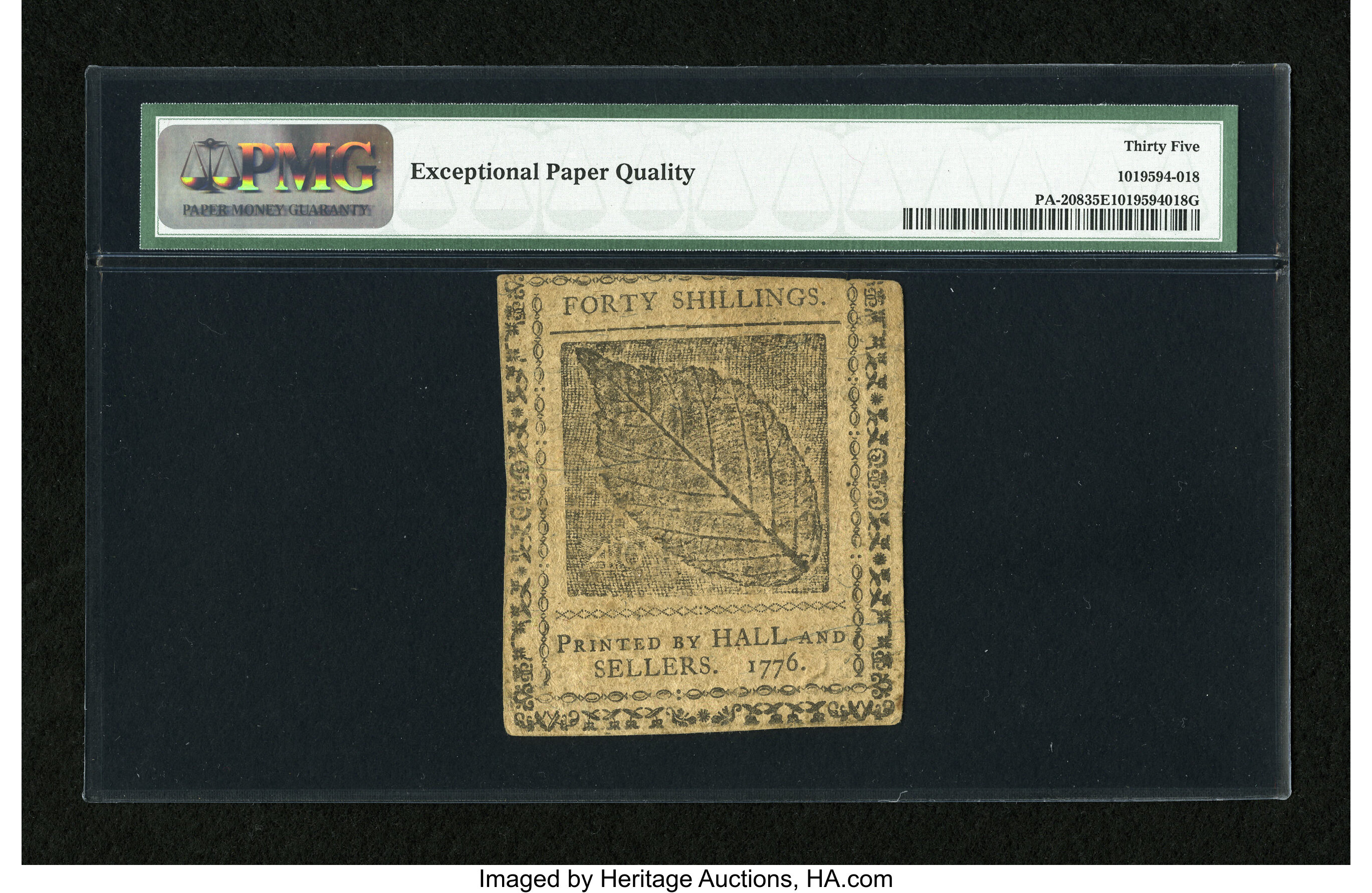 image for: Pennsylvania April 25, 1776 40s PMG Choice Very Fine 35 EPQ....