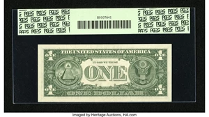 image for: Courtesy Autographed Fr. 1902-G $1 1963B Federal Reserve Note. PCGS Choice About New 58PPQ....