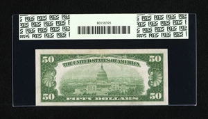 image for: Fr. 2101-H $50 1928A Federal Reserve Note. PCGS Choice New 63....