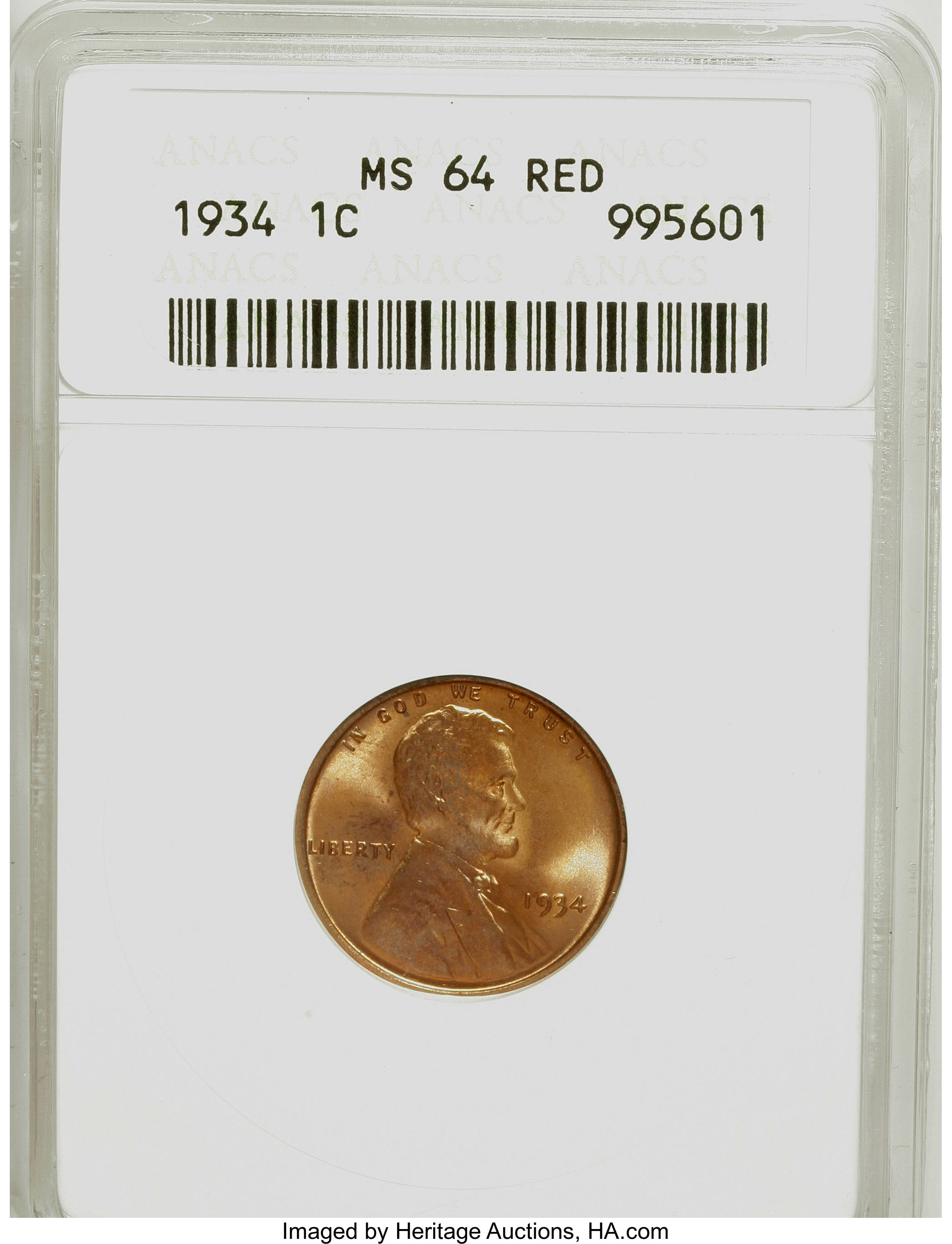 1934 1c MS RD MS62 RD thumbnail 17