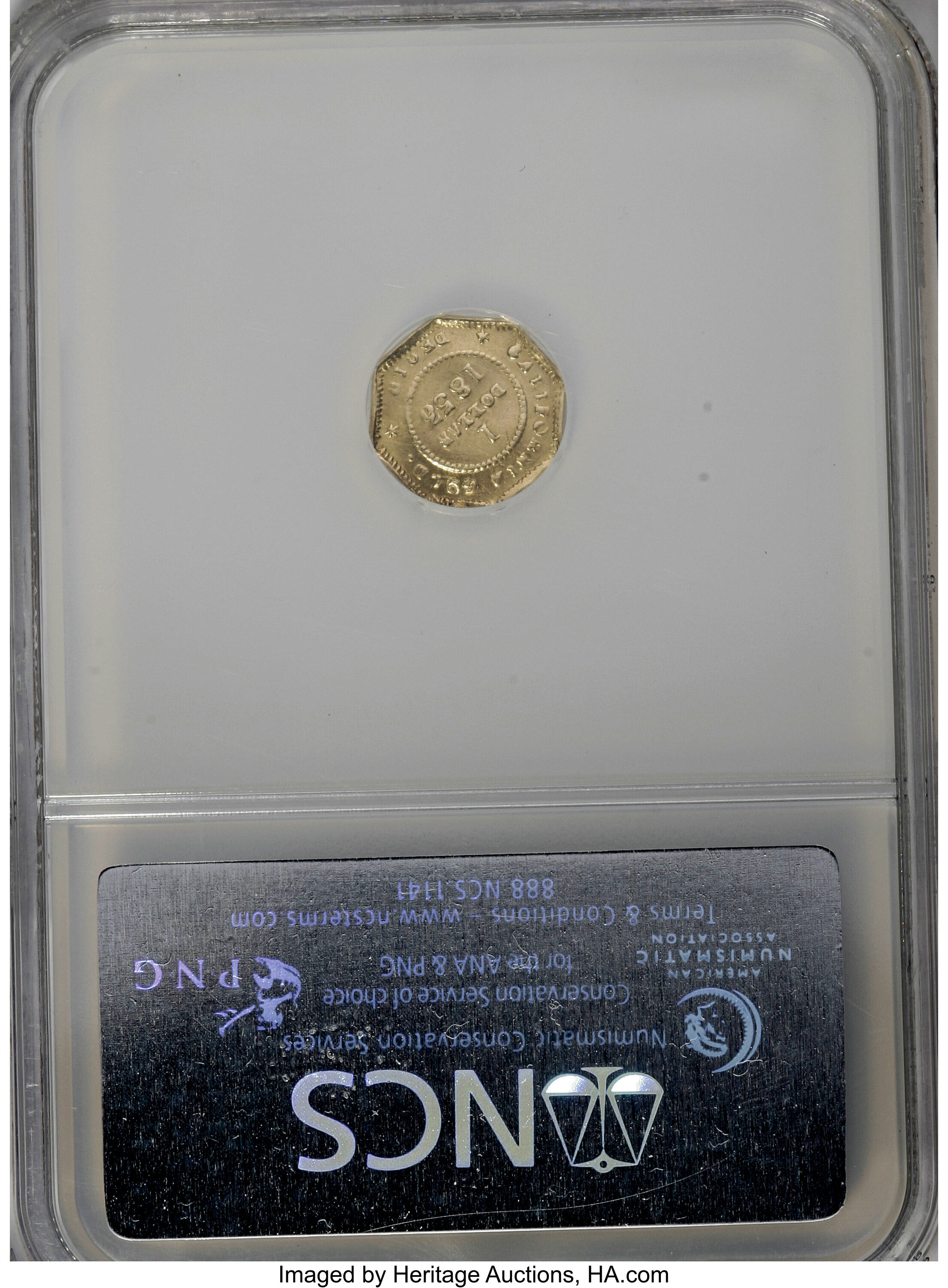 image for: 1853 $1 Liberty Octagonal 1 Dollar, BG-526, High R.6,--, Mount Removed--NCS. AU Details. NGC Census: (0/0). PCGS Population...